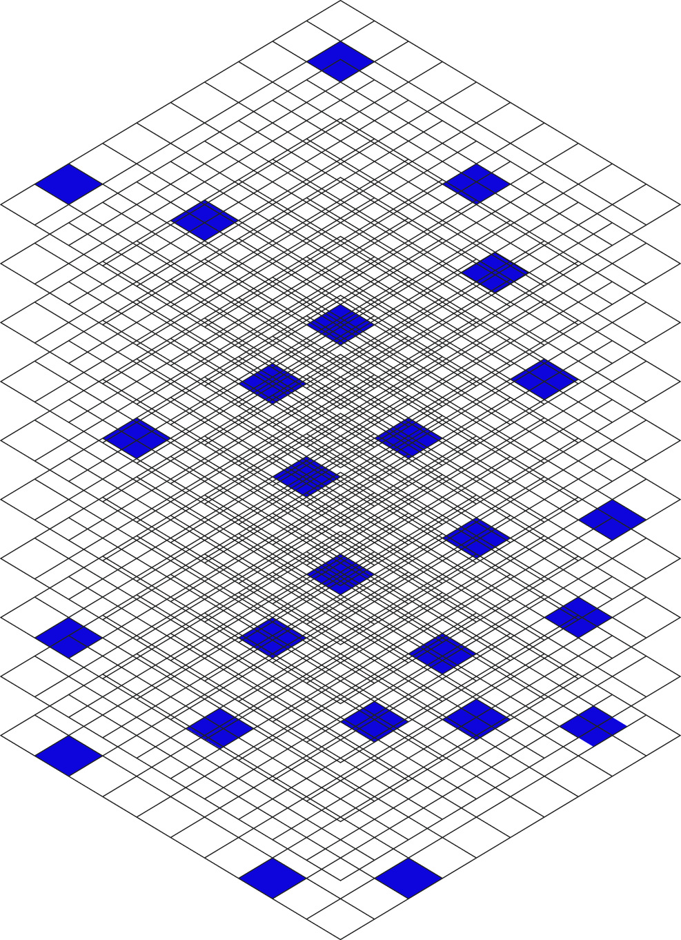 3D mesh cube illustration